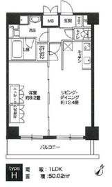 カスタリア用賀 801 間取り図