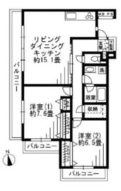 ソサエティ柿の木坂ウエストステージ 203 間取り図