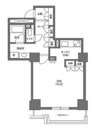 文京グリーンコートビュータワー本駒込 B305 間取り図