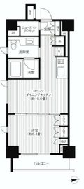 MFPRコート麻布十番 704 間取り図