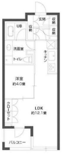 パークキューブ銀座イースト 806 間取り図