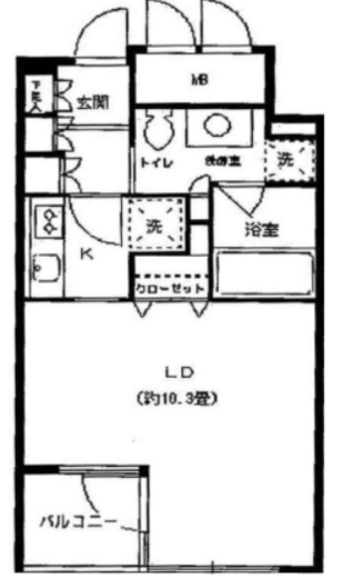 レジデンス広尾 208 間取り図