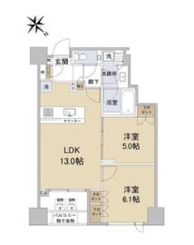 シティハウス月島ステーションコート 11階 間取り図