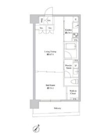 ドゥーエ日本橋浜町 902 間取り図