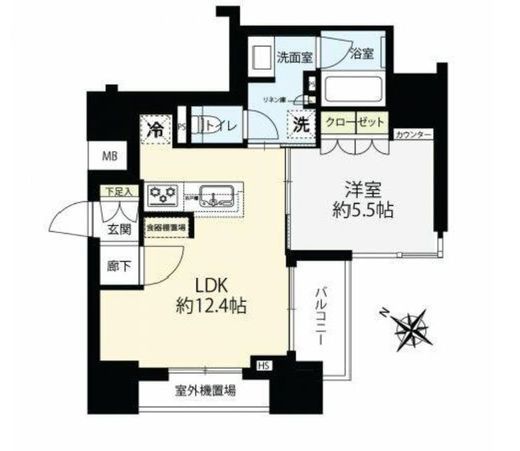 オープンレジデンシア文京茗荷谷 4階 間取り図