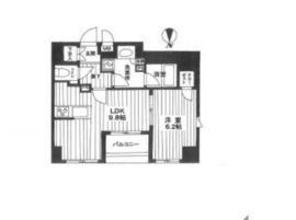 プレシス東京湊ザレジデンス 8階 間取り図