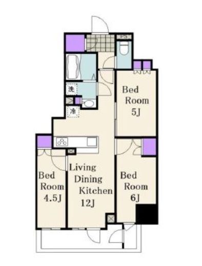 プレミスト蔵前 5階 間取り図