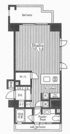 レジディア品川 1103 間取り図