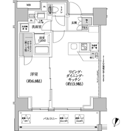 パークハビオ渋谷本町レジデンス 501 間取り図