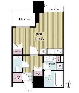 白金タワー 13階 間取り図