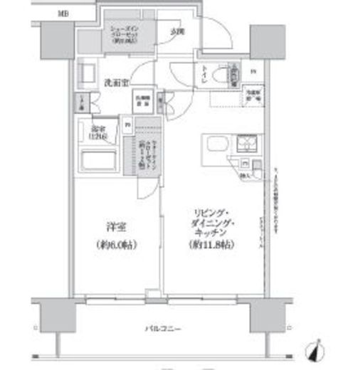 パークハビオ渋谷本町レジデンス 923 間取り図