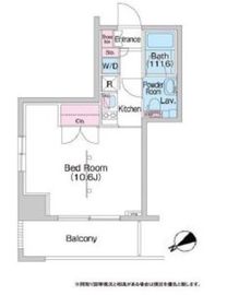 コンフォリア浅草駒形 1403 間取り図