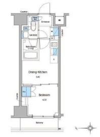 ルフォンプログレ門前仲町マークス 1202 間取り図