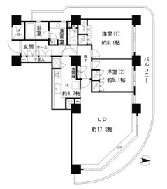 リバーポイントタワー 2001 間取り図