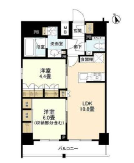 リビオレゾン新虎通り 1101 間取り図