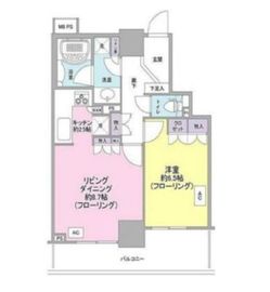 ライオンズ四谷タワーゲート 5階 間取り図