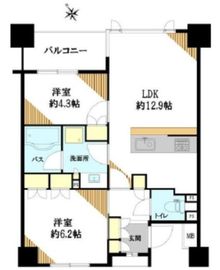 グランスイート不動前シティテラス 4階 間取り図