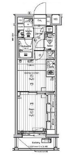 プレミアムキューブ新宿中井 4階 間取り図