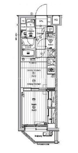 プレミアムキューブ新宿中井 5階 間取り図