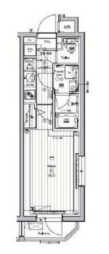 プレミアムキューブ新宿中井 4階 間取り図