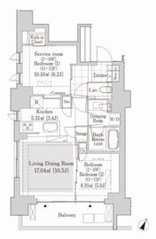 リブクオーレ神保町 504 間取り図