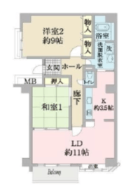 シーリアお台場 3-5-402 間取り図