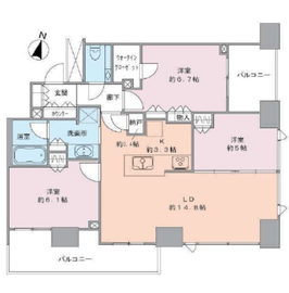 シティタワー上野池之端 24階 間取り図