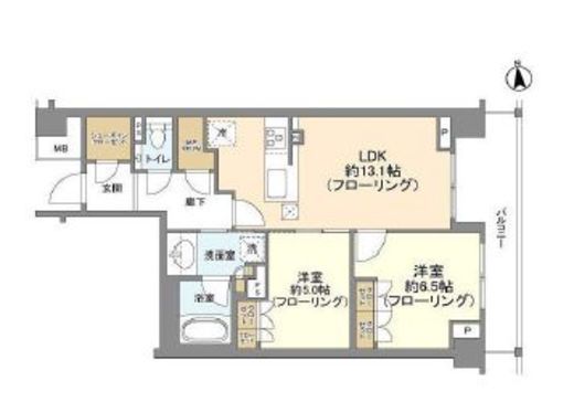 パークナード恵比寿 1階 間取り図