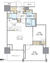 ブリリアタワー代々木公園クラッシー 10階 間取り図