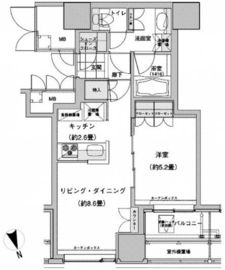 ウエストパークタワー池袋 1015 間取り図