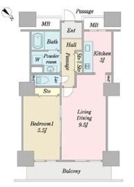 天王洲ビュータワー 2102 間取り図