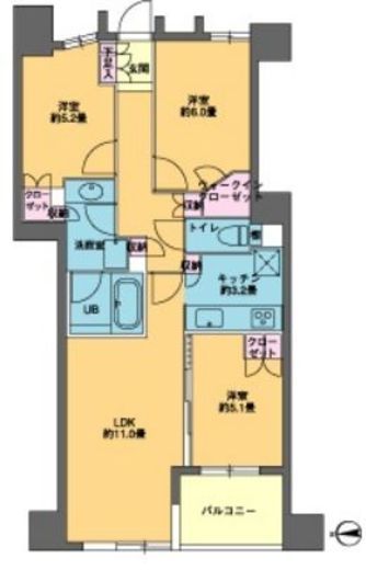 カスタリア東日本橋 903 間取り図