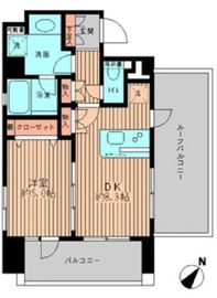 プラティノ代々木 602 間取り図