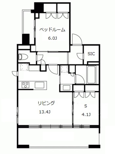 イニシアイオ西麻布 9階 間取り図