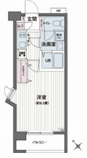 エコロジー都立大学レジデンス 401 間取り図