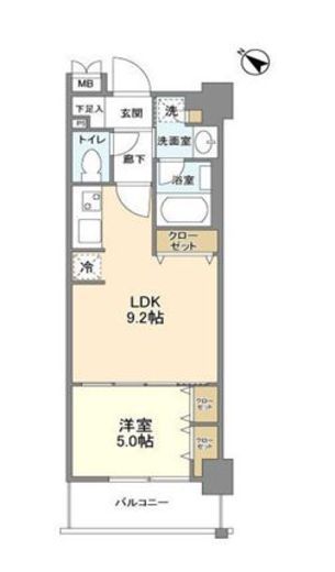 ジニア浅草 1階 間取り図