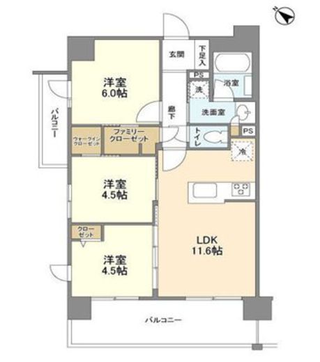 ジニア浅草 5階 間取り図