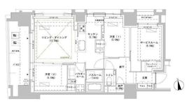 パークスフィア牛込神楽坂 301 間取り図