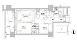 パークスフィア牛込神楽坂 201 間取り図