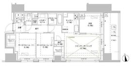 パークスフィア牛込神楽坂 204 間取り図