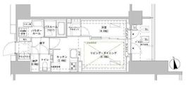 パークスフィア牛込神楽坂 205 間取り図