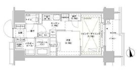 パークスフィア牛込神楽坂 208 間取り図