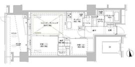 パークスフィア牛込神楽坂 101 間取り図