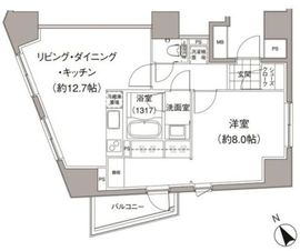 パークハビオ元麻布 1302 間取り図