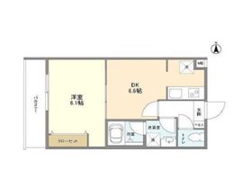 ブランドール都立大 202 間取り図