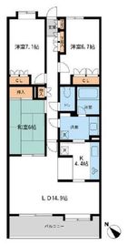 アーデンコート弦巻 105 間取り図