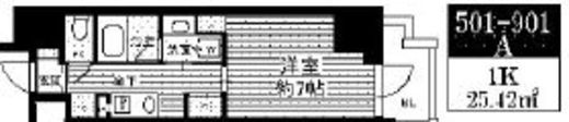 ミリアレジデンス根岸柳通 701 間取り図