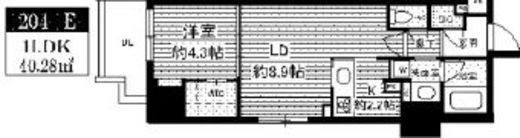 ミリアレジデンス根岸柳通 204 間取り図