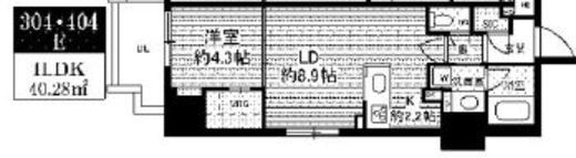 ミリアレジデンス根岸柳通 404 間取り図