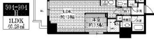 ミリアレジデンス根岸柳通 804 間取り図
